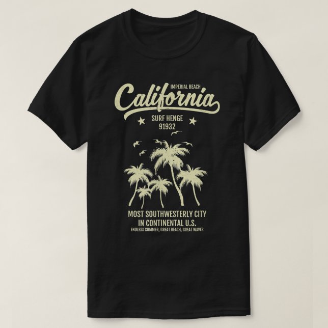 T-shirt Imperial Beach CA California Ocean Beach 91932 Te (Design devant)