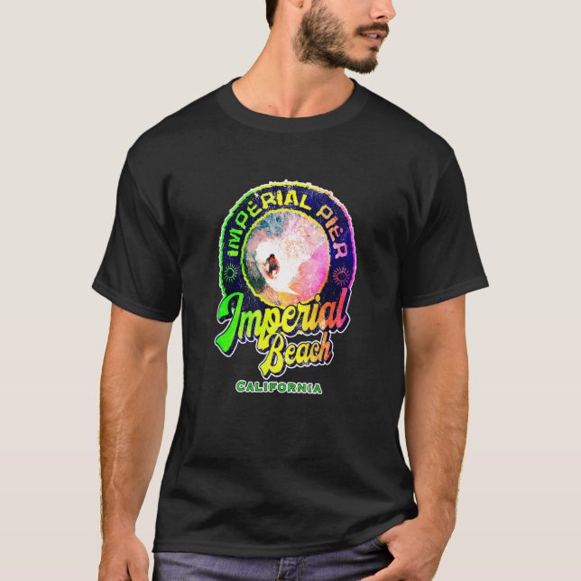 T-shirt Imperial Beach Surf Imperial Pier Surfer Califo (Devant)