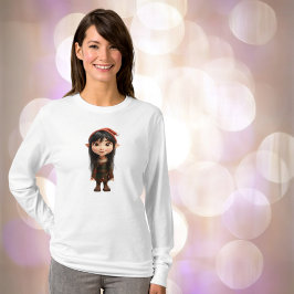 T-shirt Impish Girl Christmas Elf Women's Tee