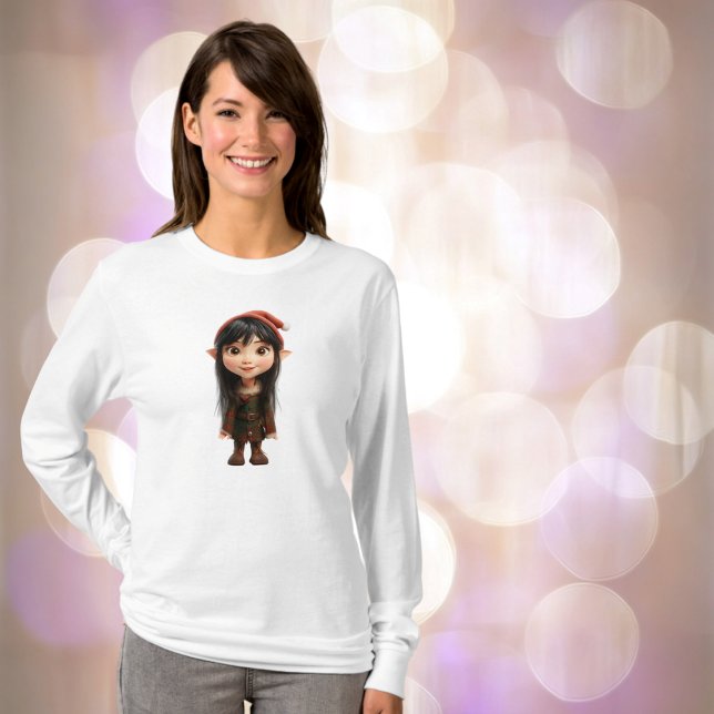 T-shirt Impish Girl Christmas Elf Women's Tee (Créateur téléchargé)