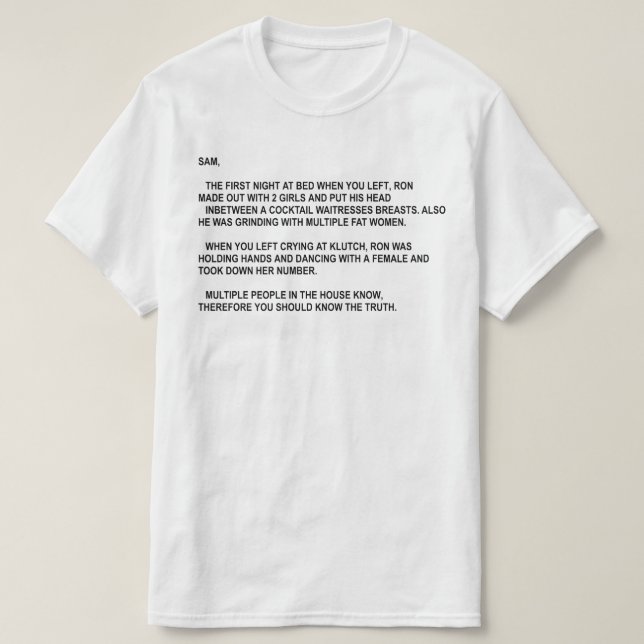 T-shirt Important  (Design devant)