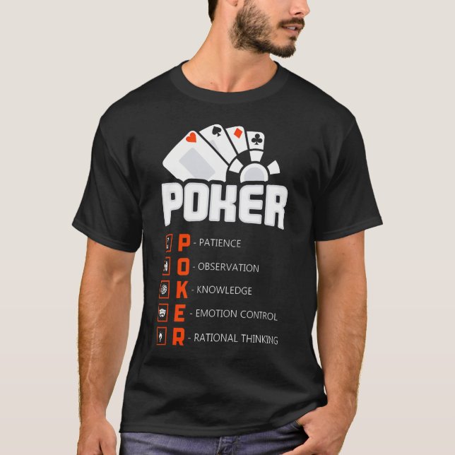 T-shirt Important Traits Of Successful Poker Players (Devant)