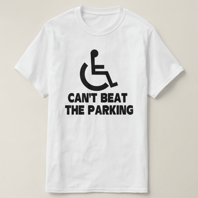 T-shirt impossible de battre le fauteuil roulant du statio (Design devant)
