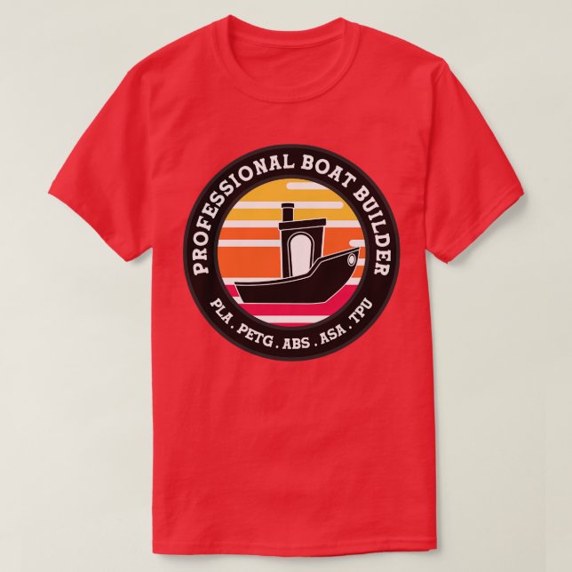 T-shirt Impression 3D Benchy Professional Boat Builder 1 (Design devant)