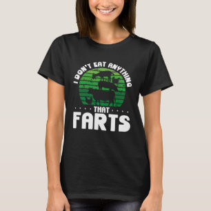 T-shirt Impression au dos Je ne mange rien qui péte Végani