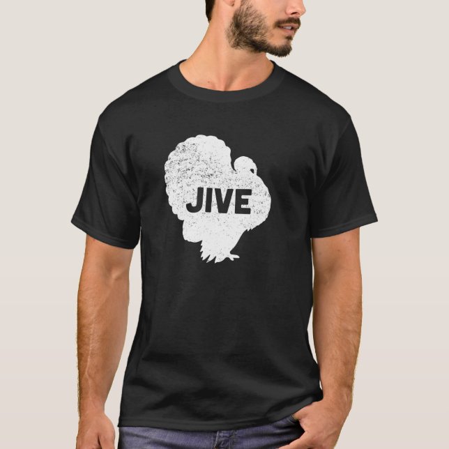 T-shirt Impression blanche Jive Turkey (Devant)