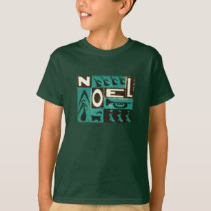 T-shirt Impression bloc Vintage Noeud vert