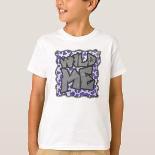 T-shirt Impression dalmate violet et blanche