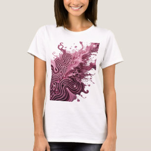T-shirt Impression d'art ABSTRACT ART Argent