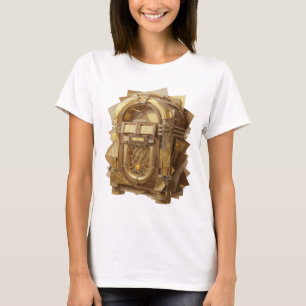 T-shirt Impression d'art abstrait argenté CRISP