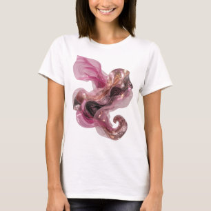 T-shirt Impression d'art abstrait argenté moderne