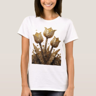 T-shirt Impression d'art abstrait Bold Gold Fashion