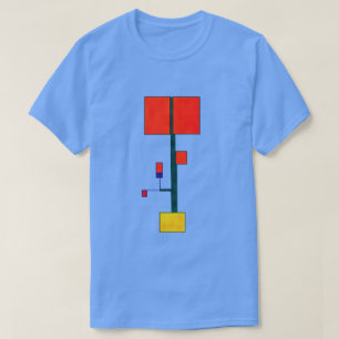 T-shirt Impression d'art Abstrait de style nouveau Mondria