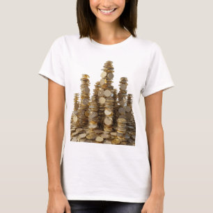T-shirt Impression d'art abstrait gris Cool