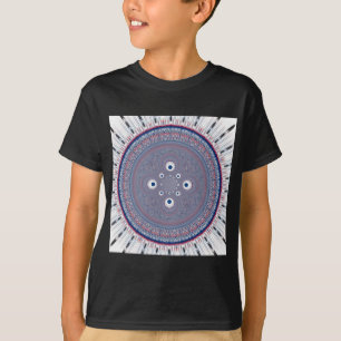 T-shirt Impression d'art de conception radiale