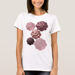 T-shirt Impression d'art en ABSTRACT ART argenté gras