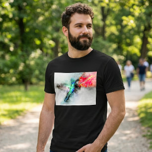 T-shirt Impression d'art floral à l'aquarelle représentant