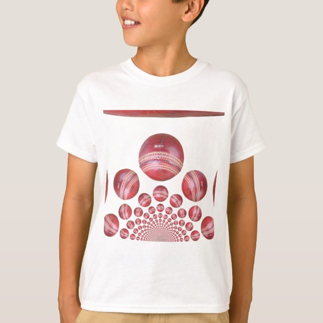T-shirt Impression de la balle de cricket de Sports Lover (Devant)