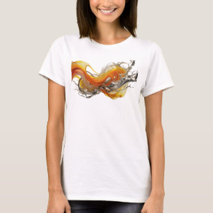 T-shirt Impression de mode ART ABSTRAIT Argenté Edgey