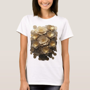 T-shirt Impression de mode ART ABSTRAIT Gris