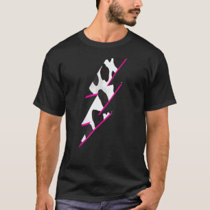 T-shirt Impression de vache Éclair Impression d'animal