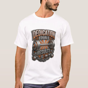 T-shirt Impression DEDICATION EQUIVAUT A DES RESULTATS Arg