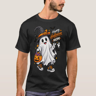 T-shirt Impression d'Halloween avec fantôme