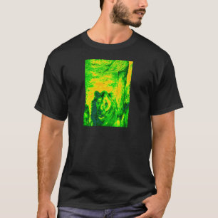 T-shirt Impression Fluorante Lion Art Vision Night