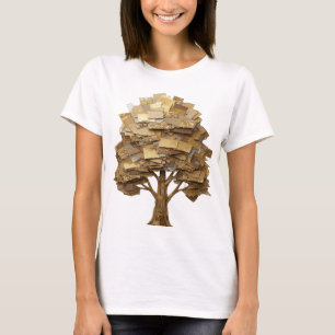 T-shirt Impression fraîche argentée ARBRE DE VIE