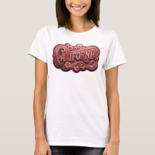 T-shirt Impression Gold CALIFORNIA nette