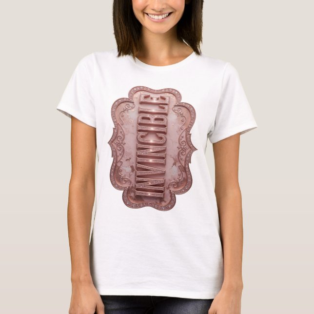 T-shirt Impression INVISIBLE Rose Clair (Devant)