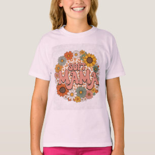 T-shirt Impression léopard rétro "Maman douce" Graphique f