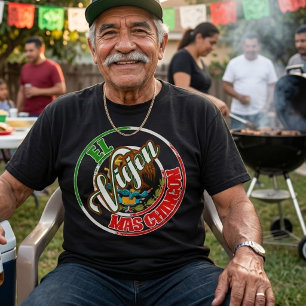 T-shirt Impression Mexicaine El Viejon Mas Chingon