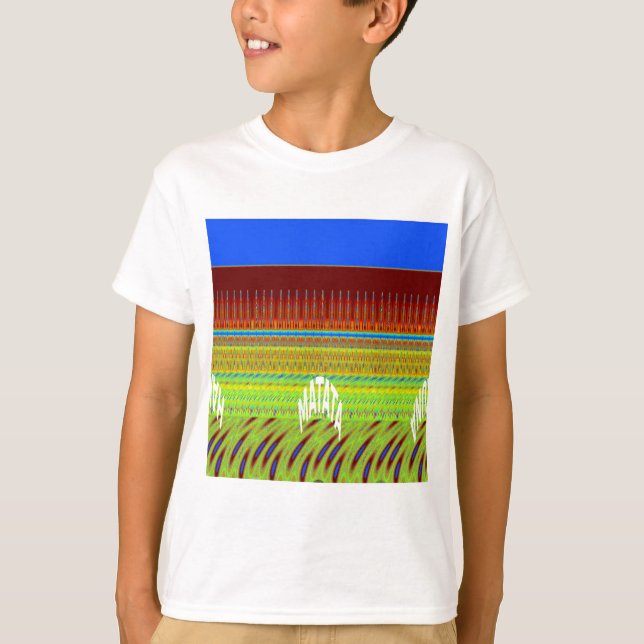 T-shirt Impression Motif géométrique coloré (Devant)