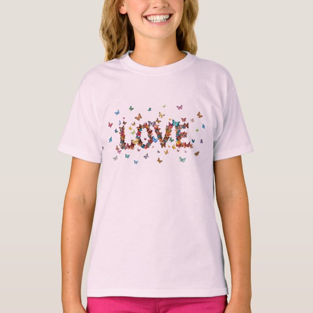 T-shirt Impression papillon de joie AMOUR | Inspirant et c (Devant)