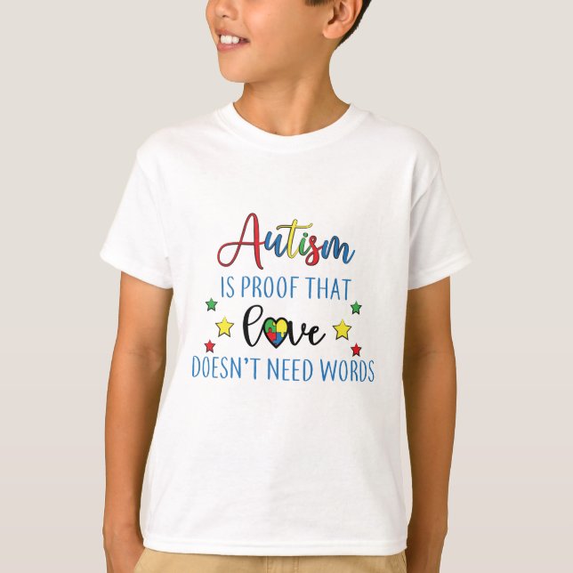 T-shirt Impression Sensibilisation sur l'autisme (Devant)