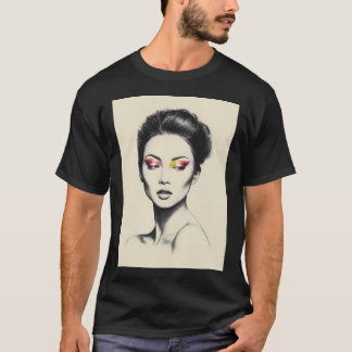 T-shirt Impression sur toile de femme asiatique