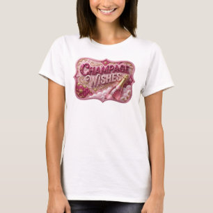 T-shirt Impression VŒUX CHAMPAGNE Rose Cool