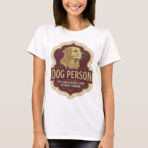 T-shirt Impression WITTY GOLD JE SUIS UNE PERSONNE CHIEN