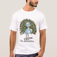 T-shirt impressionnant de paon
