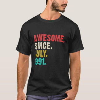 T-shirt Impressionnant Depuis Juillet 1991 Je Me Trouve 30