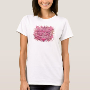 T-shirt Impressionnant Rose VIVRE MA VIE À FOND Impression