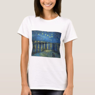 T-shirt Impressionnisme Vincent Van Gogh Starry Starry Nui