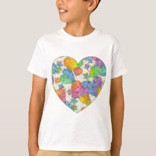 T-shirt Impressionniste Pastel Valentine Hearts