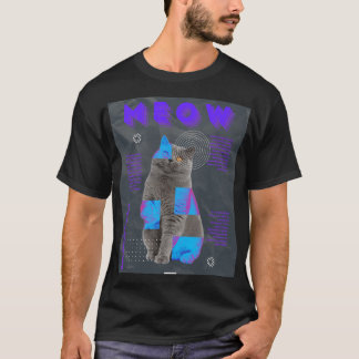 T-shirt Imprimantes d'art chat moderne
