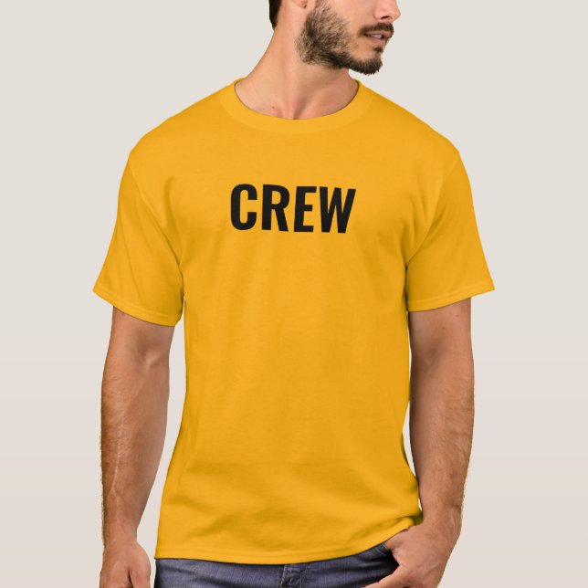 T-shirt Imprimé Avant Personnel D'Équipage Mens Orange Hor (Devant)
