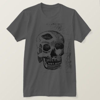 T-shirt imprimé bloc de bois de crâne 