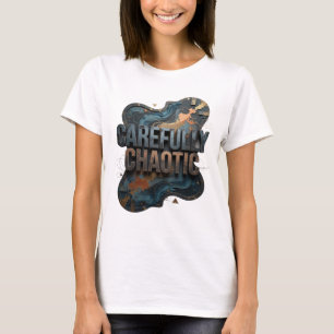 T-shirt Imprimé CAOTIQUE SOIGNEUSEMENT Or élégant