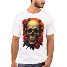 T-shirt imprimé crâne chassé