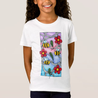 t-shirt imprimé de dessin animé pour filles